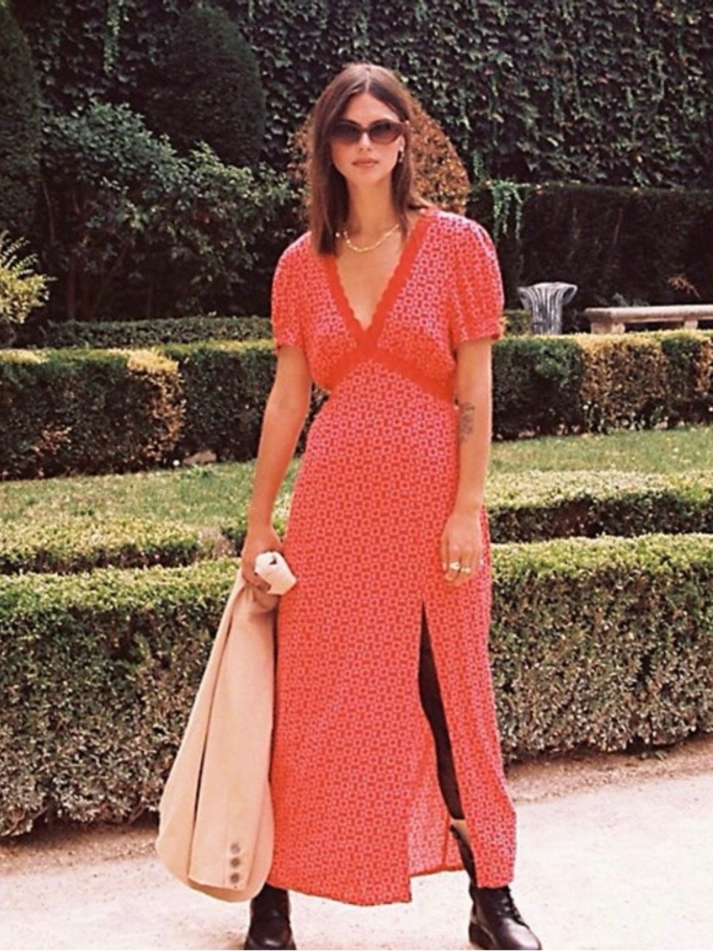 Free People Marley Maxi Dress Red Size Large